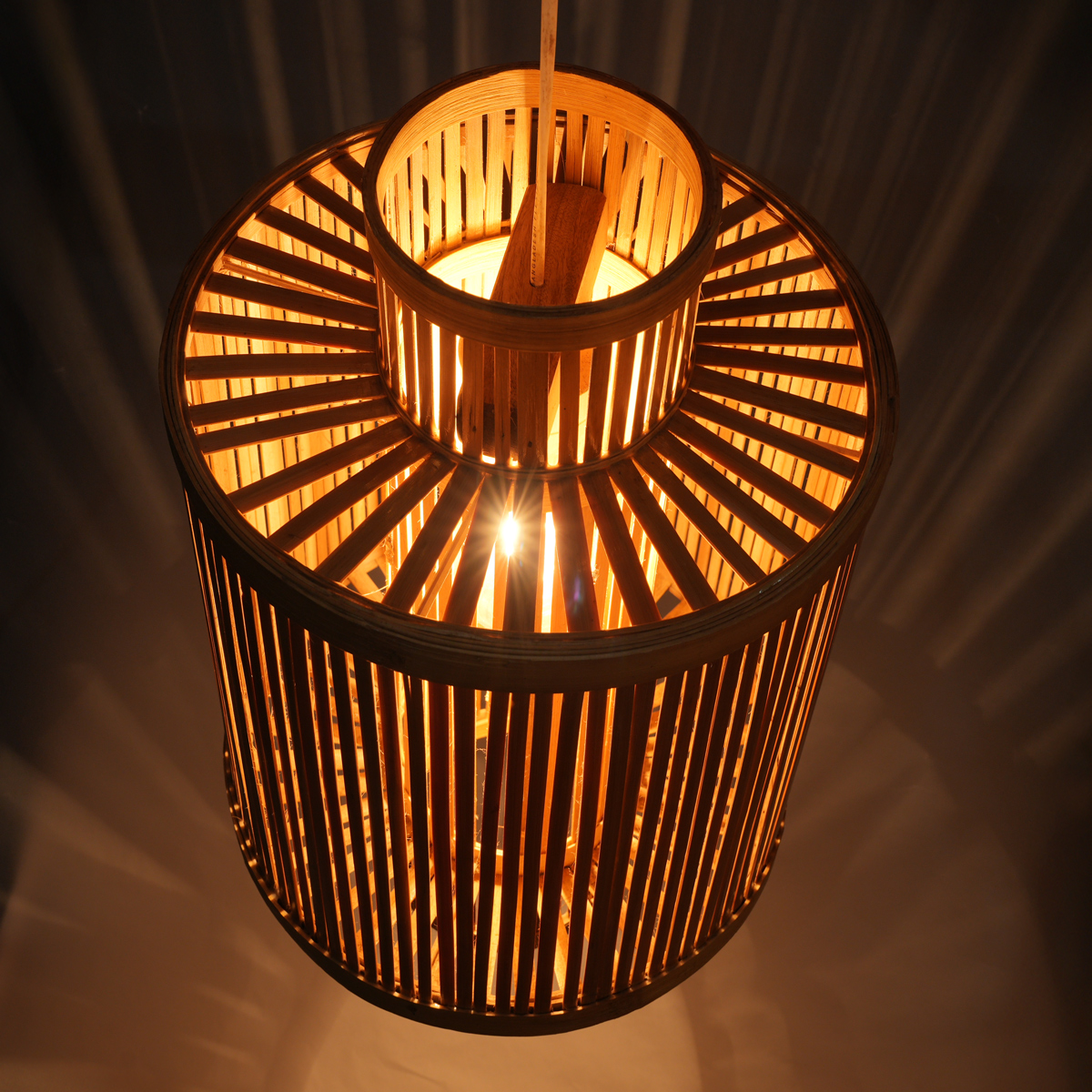 Bamboo Lamp Shade Tower